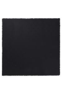 Modal scarf with stacked-logo jacquard, Black