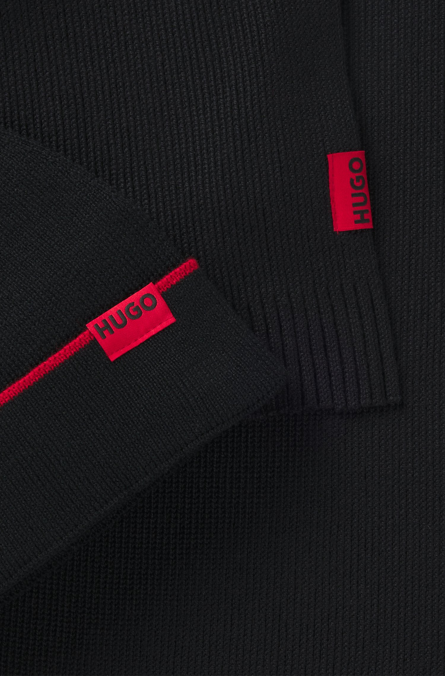 Hugo Logo-label hat and scarf set with wool halsdukar & sjalar herr – bild 3