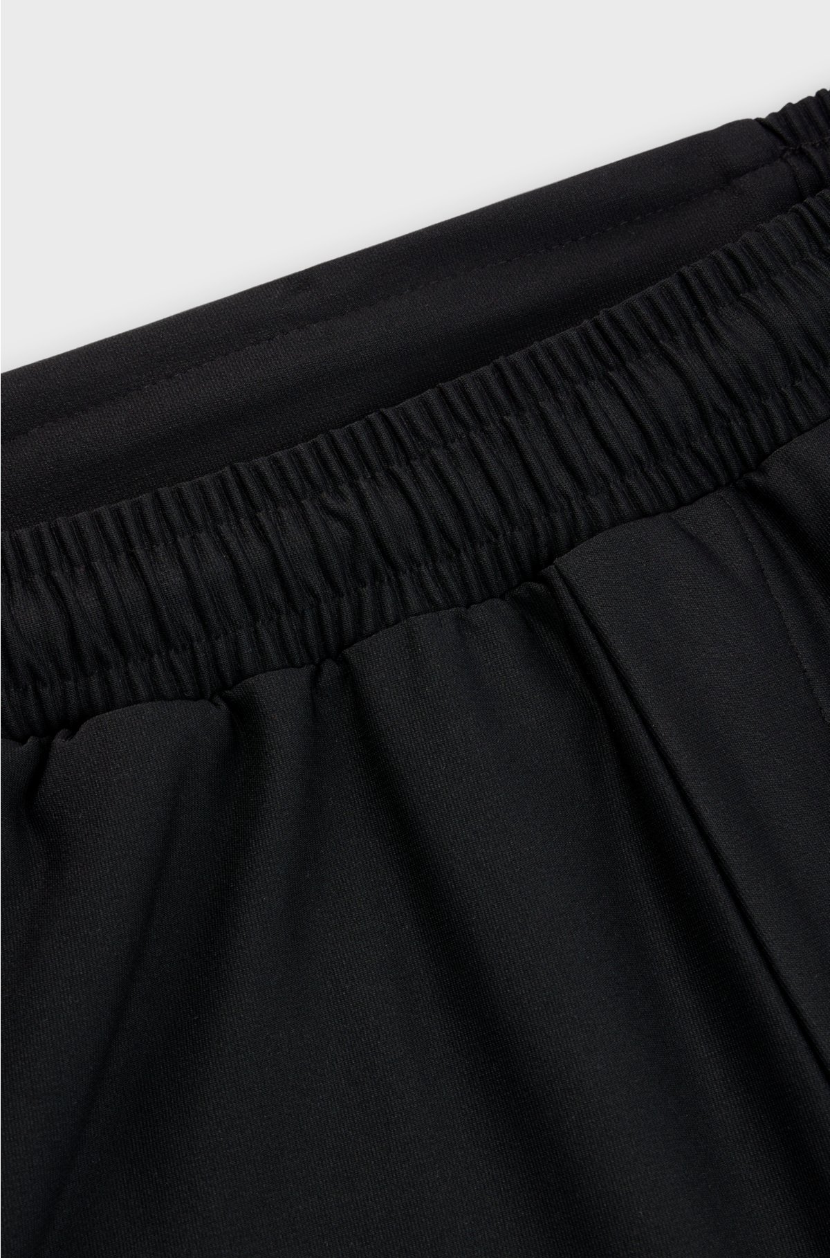 Quick-dry shorts with decorative reflective logo, Black