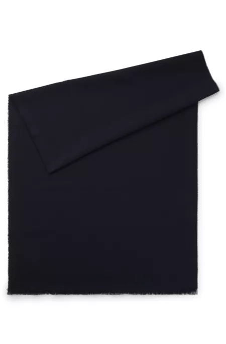 Monogram scarf in cotton and wool