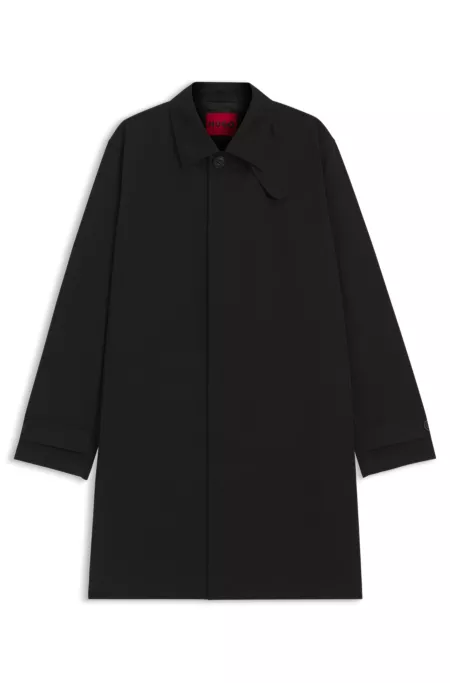 Regular-fit coat in water-repellent gabardine