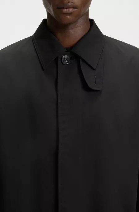 Regular-fit coat in water-repellent gabardine