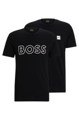 T-shirt Homme Hugo Boss Noir XL Slim Avec Motif Graphique - Occasion