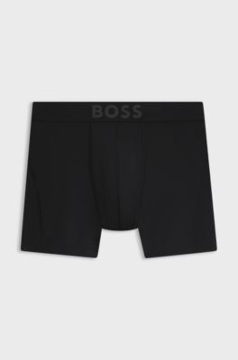 Breathable boxer briefs in quick-drying microfibre, Black