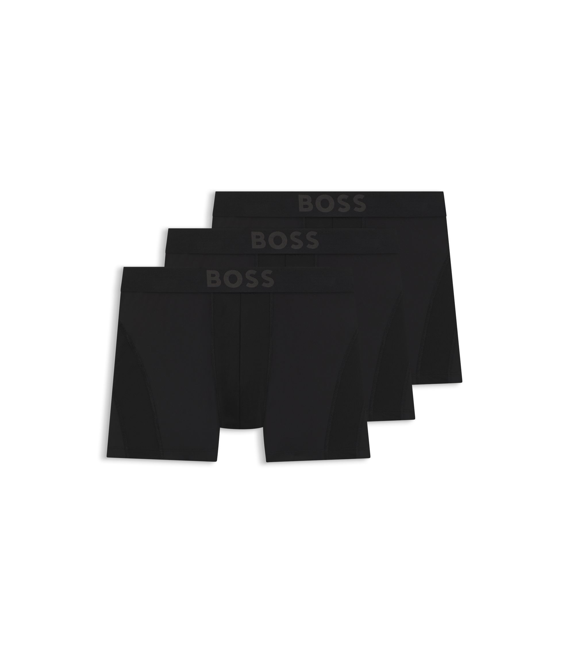 Dreierpack eng anliegende Boxershorts aus Mikrofaser mit Mesh-Einsätzen