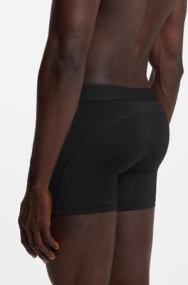 Breathable boxer briefs in quick-drying microfibre, Black