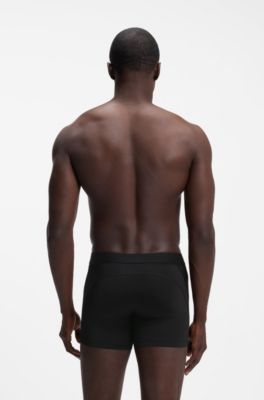 Breathable boxer briefs in quick-drying microfibre, Black