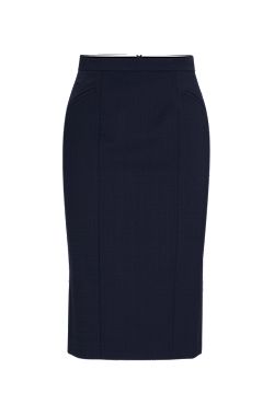 Slim-fit pencil skirt in virgin wool