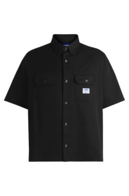 Oversized-fit shirt in cotton twill 1