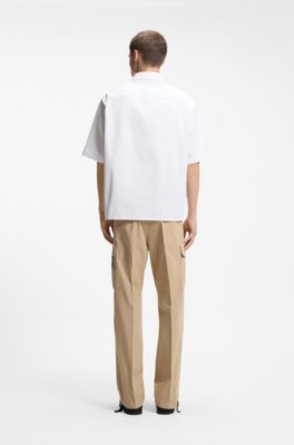 Hugo Oversized-fit shirt in cotton twill overshirts herr – bild 3