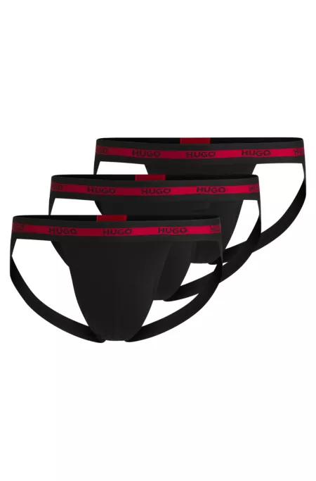 Three-pack of jock straps with repeat-logo waistbands