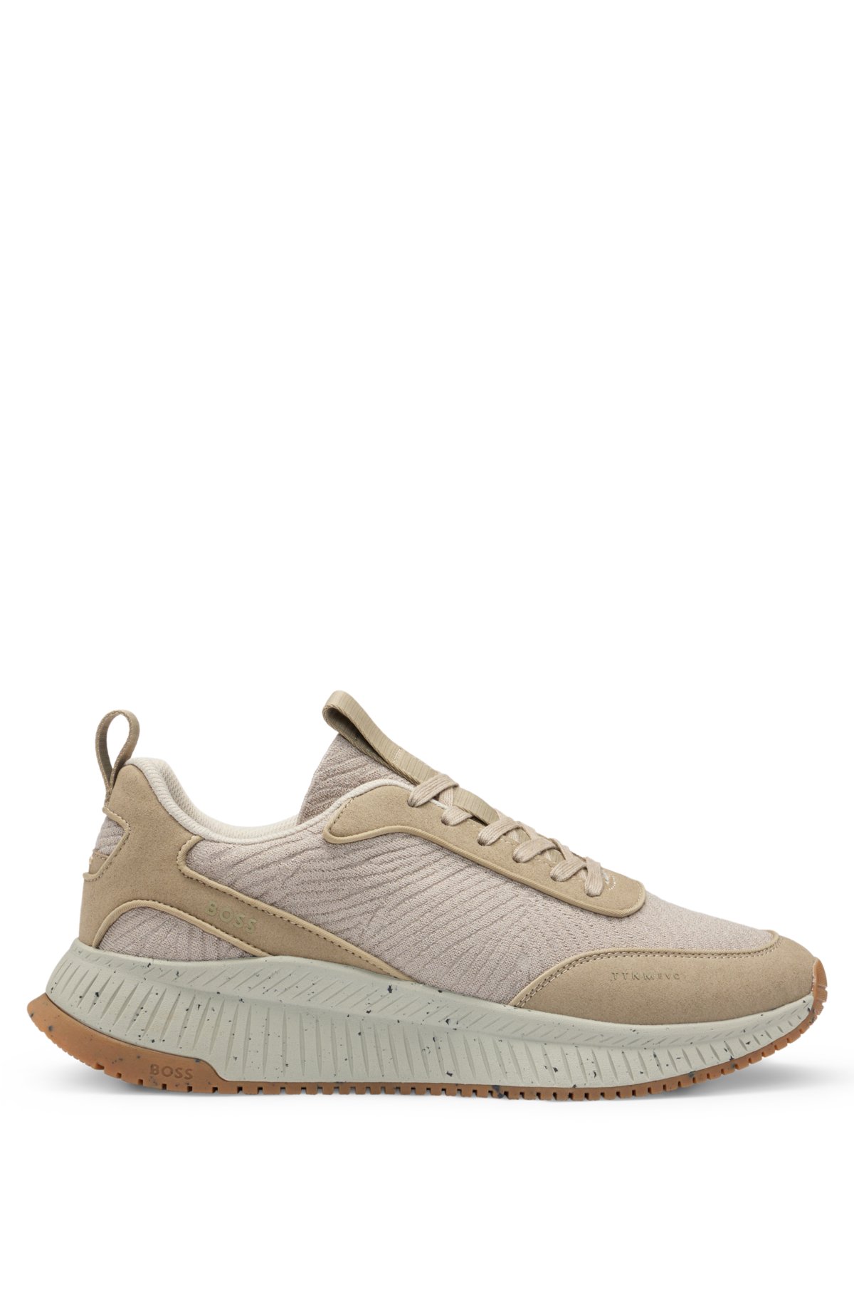 BOSS x ACBC Trainers With Speckled Effect, Light Beige