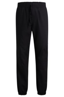 HUGO - テーパードフィットパンツ ストラクチャードコットン 