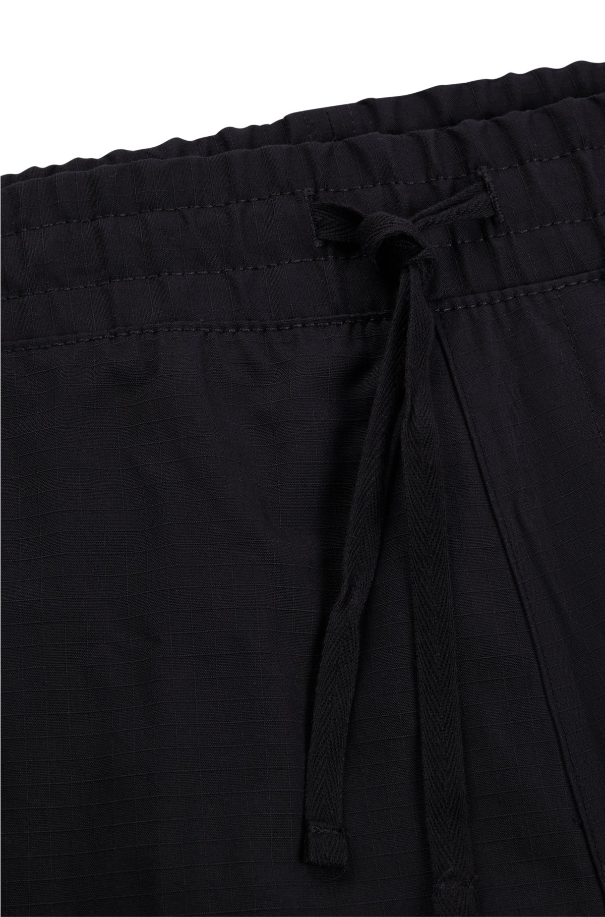 Relaxed-fit cargo trousers in structured cotton, Black