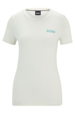 Hugo boss white outlet t shirt women's