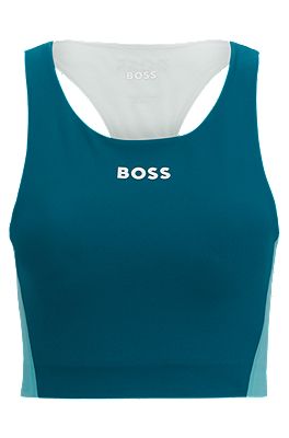 BOSS - Slim-fit leggings with side stripes and logo detail