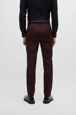 セール】BOSS ヒューゴボス ヴァージンウールブレンド素材 立体織柄スーツ