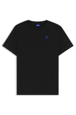 Hugo Cotton-jersey T-shirt with Happy logo dam – bild 4