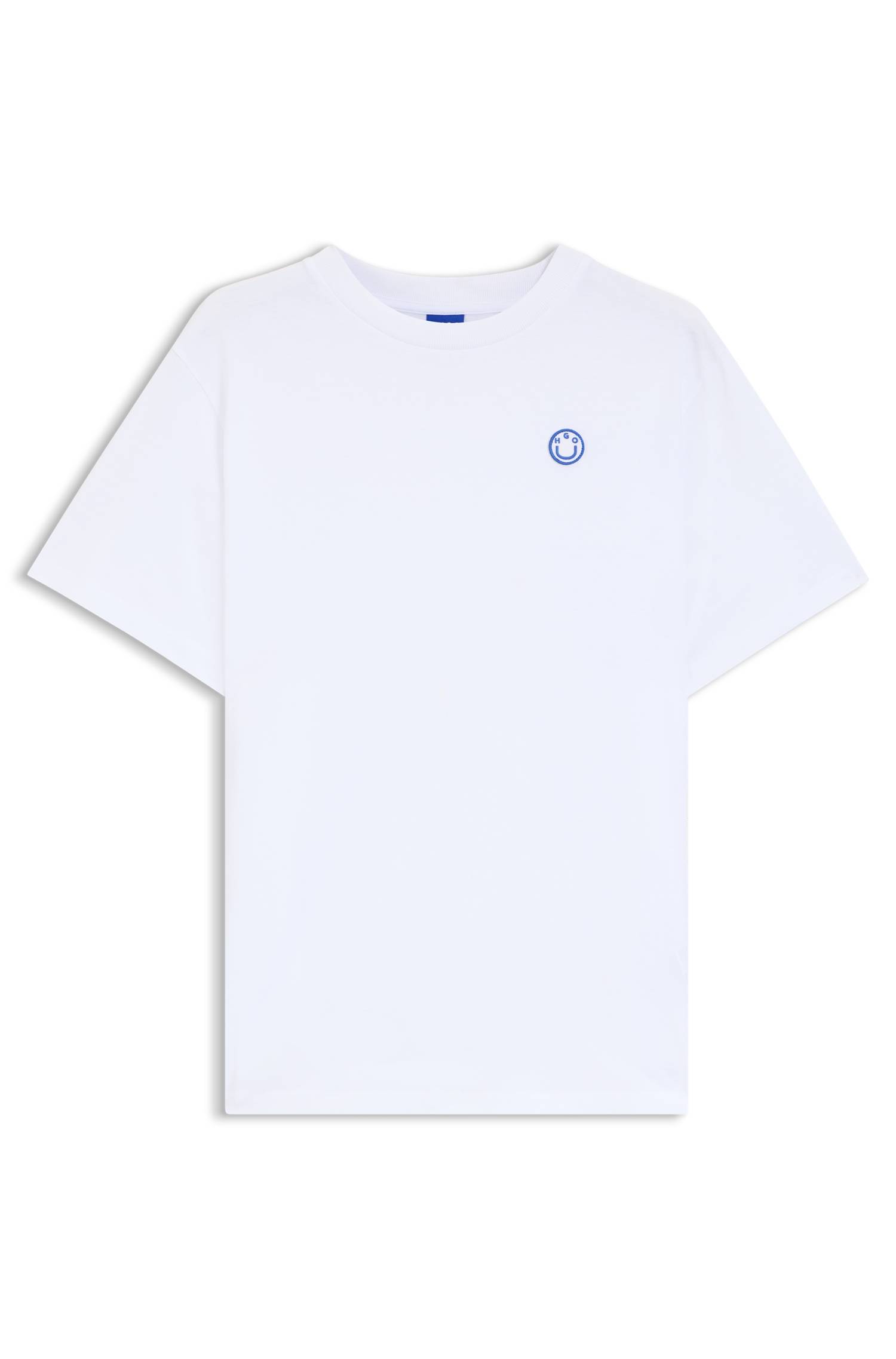 Hugo Cotton-jersey T-shirt with Happy logo dam – bild 4