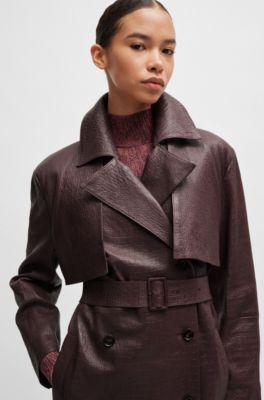 クロコダイルコート フード付き 