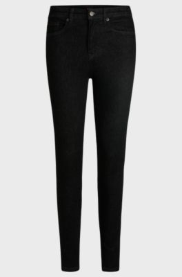 Skinny-fit jeans in black super-stretch denim, Black