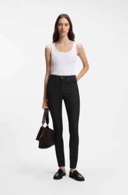 Skinny-fit jeans in black super-stretch denim, Black