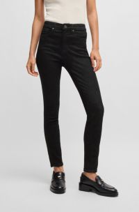 Jeans skinny fit in denim super stretch nero, Nero