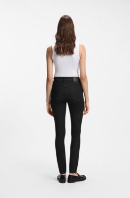 Skinny-fit jeans in black super-stretch denim, Black