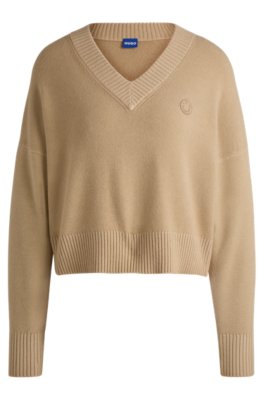 Pull court Relaxed avec logo Happy HUGO