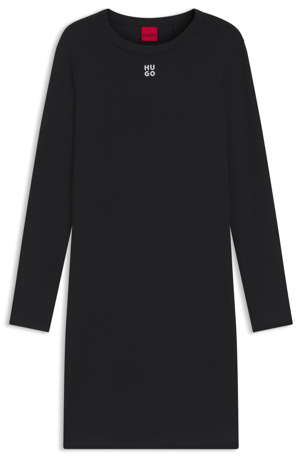 Stretch-jersey dress with stacked logo