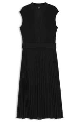 Boss V-neck pleated dress midiklänningar dam – bild 4