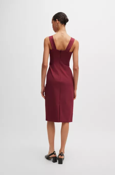 Extra-slim-fit dress in performance-stretch fabric