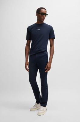 BOSS - Slim-Fit Hose aus elastischem Baumwoll-Twill