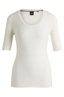 Hugo Boss■スクープネックドレス■ストレッチ生地 Hugo Boss□スクープネックドレス□ストレッチ生地