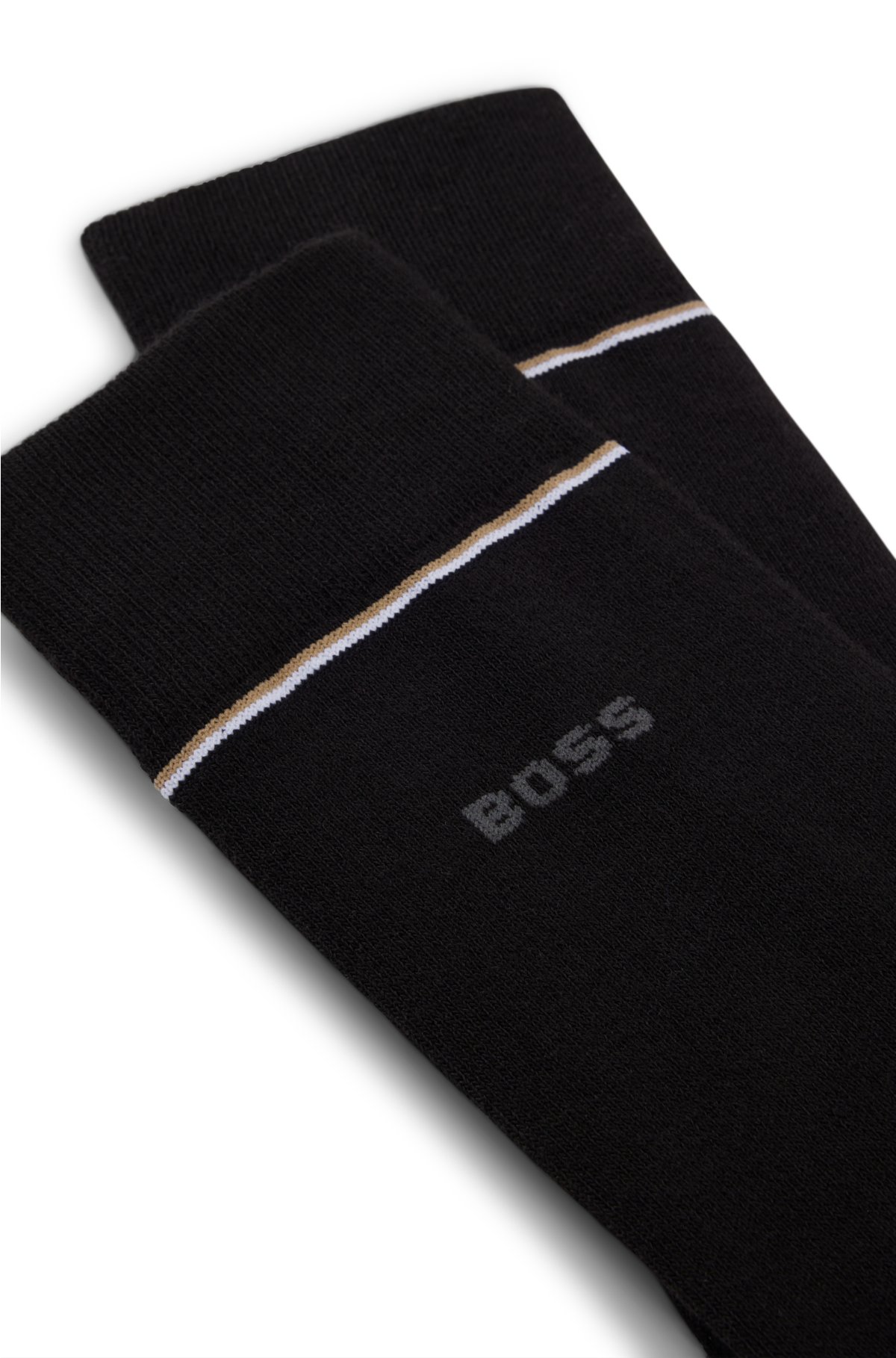 Two-pack of regular-length performance-stretch socks, Black