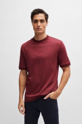 BOSS - Porsche x BOSS mercerised-cotton T-shirt with special