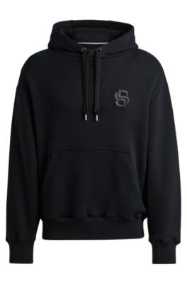 HUGO BOSS OVERSIZED-FIT HOODIE IN COTTON WITH DOUBLE B MONOGRAM
