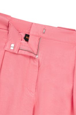 Pantalon Regular &agrave; la coupe fusel&eacute;e, Rose clair