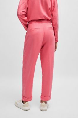 Pantalon Regular &agrave; la coupe fusel&eacute;e, Rose clair