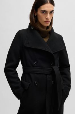 HUGO BOSS ヘリンボーン ダブルブレストコート