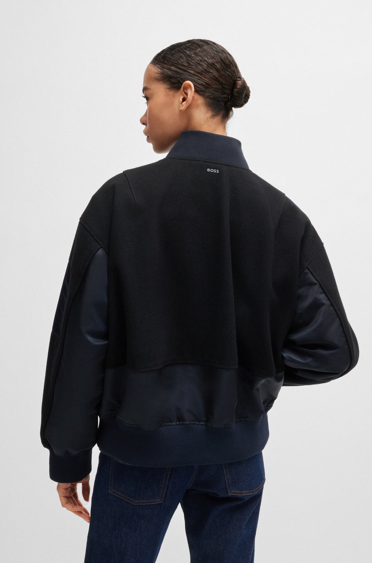BOSS - はっ水 ボンバージャケット ジップスリーブポケット BOSS - はっ水 ボンバージャケット ジップスリーブポケット