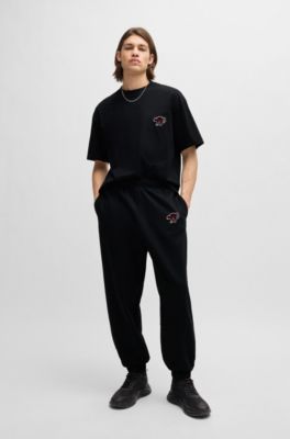 HUGO - Graphic-print T-shirt in cotton jersey 