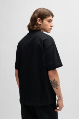 HUGO - Graphic-print T-shirt in cotton jersey 