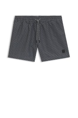 Printed swim shorts, Grey