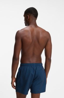 Printed swim shorts, Dark Blue