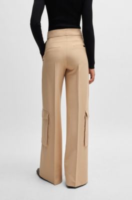 Pantalon cargo large Regular, Beige clair