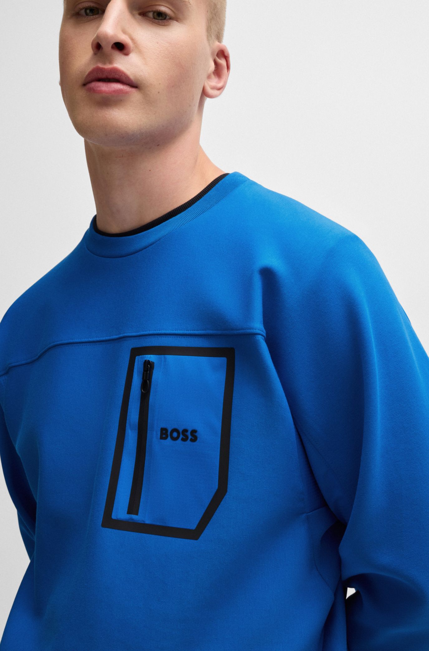 BOSS コットンブレンド スウェットシャツ デコラティブ BOSS - コットンブレンド スウェットシャツ デコラティブ