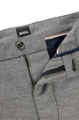 BOSS - レギュラーフィットパンツ マイクロチェックマテリアル 