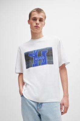 hugo boss white t shirt mens
