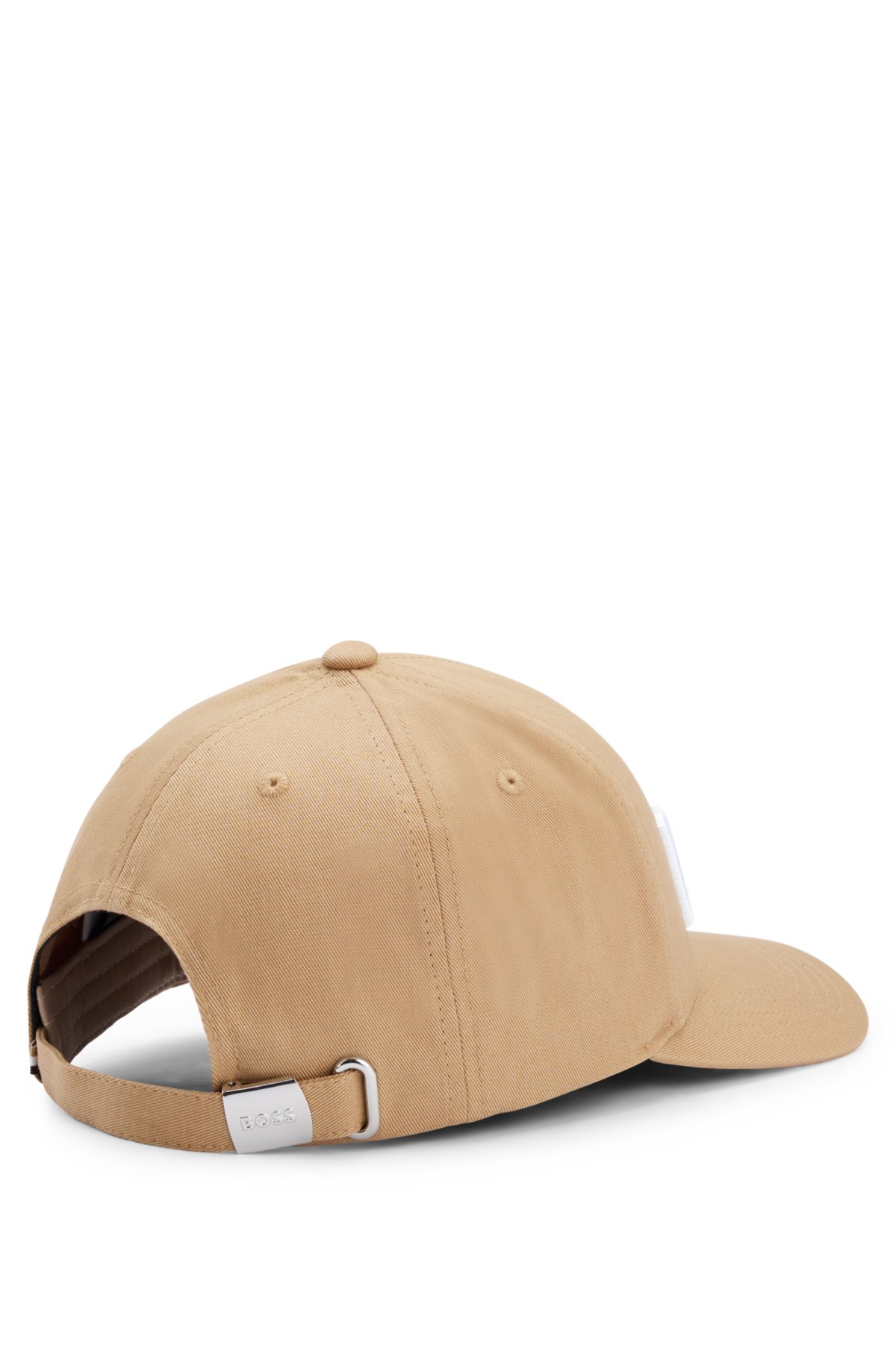 Cotton-twill cap with 3D embroidered logo, Beige